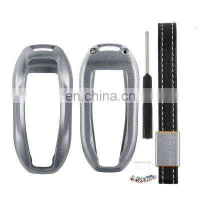 7 Colors Premium Aluminum Metal Car Remote Key Case Shell Cover Cover Fob With Key Chain for Tesla Model S photo-5