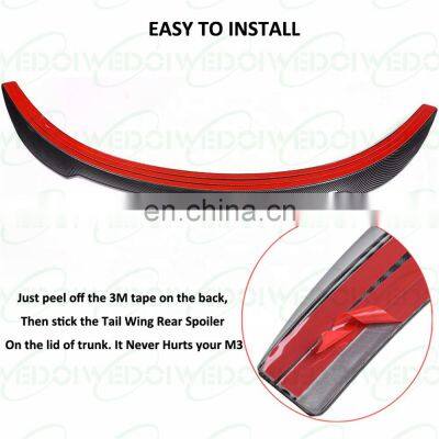 Carbon Fiber Spoiler for Model 3 Trunk Lip Spoiler Wing Sport Trunk Wing Performance Spoiler for for Tesla Model 3 photo-5