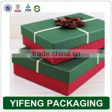 Wholesale Custom Printed Decorative China Recycled Handmade Empty Christmas Gift Boxes With Ribbon Bow photo-2