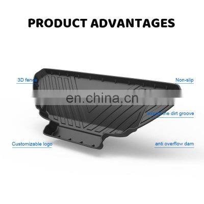 Interior Accessories Tpe Rear Cargo Liner Mat Anti Slip Car Front Trunk Tray Floor Mat For Tesla Model X 2016-2021 photo-2