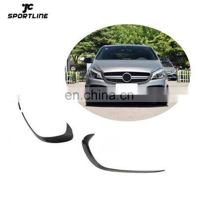 Dry Carbon Fiber A45 Front Bumper Canards for Mercedes Benz A45 Hatchback 4-Door 2016-2018