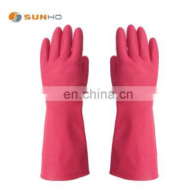 Household Kitchen Items Cleaning Gloves Rubber House Keeping Waterproof Long Sleeve Rubber Latex Gloves photo-2