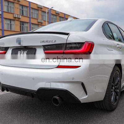 M Sport For Bmw G20 3 Series Tuning Mp Style Glossy Black Spoiler Rear Lip Rear Diffuser photo-3