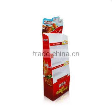 Low price hair extension promotion cardboard display stand rack