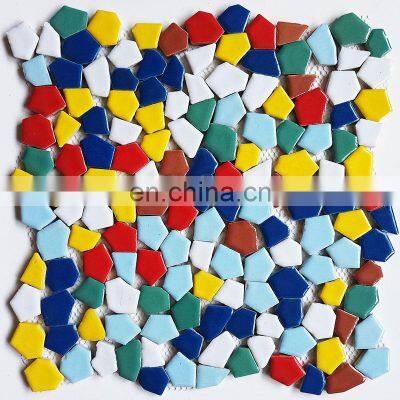 Creative Color Ceramic Mosaic Broken Tiles Diy Bathroom Tiles photo-4