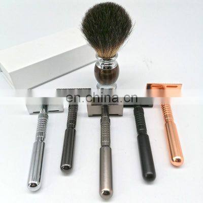 Low MOQ Metal Adjustable Twin Blade Non Disposable Men Shaving Safety Razor