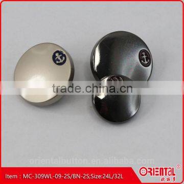 high quality metal shank buttons for suit wine color