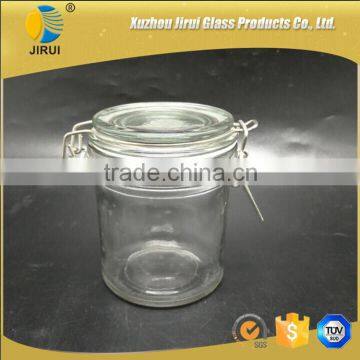 250ml clear glass food jar with clip lid