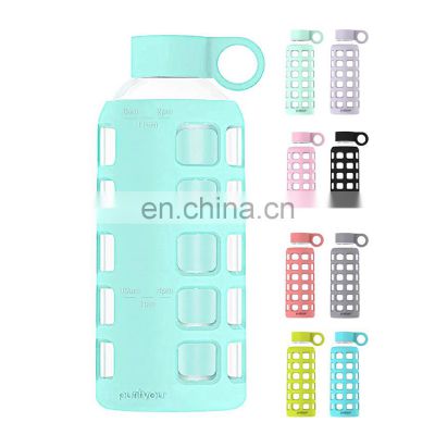 20oz popular plastic clear gym eco friendly neon glitter recycling fitness sports shake bottle with customized color