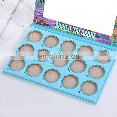 Empty 20 Hole Color Eyeshadow Palette Cardboard Top Quality Makeup Blush Pan Paper Packaging Custom Printed