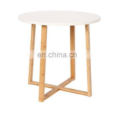 Bamboo Coffee Tea Round Table for Living Room