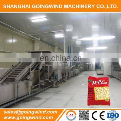 Automatic frozen potato chips production line auto industrial frozen potato processing plant factory cheap price for sale