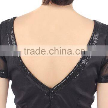 Readymade Saree Blouses Georgette and Bengal Silk Sequined Blouse photo-3