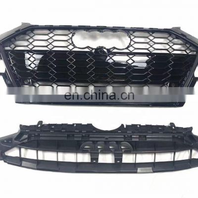 RS4 B9.5 Front grill fit for Audi A4 S4 B9.5 glossy black RS4 honeycomb bumper grill for Audi A4 S4 2020 2021 2022