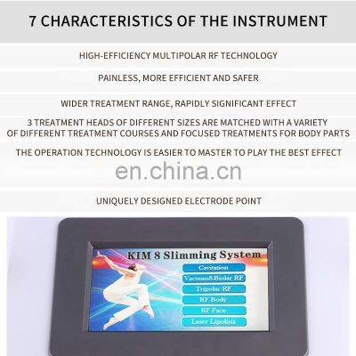 5 IN 1 Vacuum 40K Cavitation Multipolar RF Body Slimming Machine Weight Loss Body Shaping Instrument
