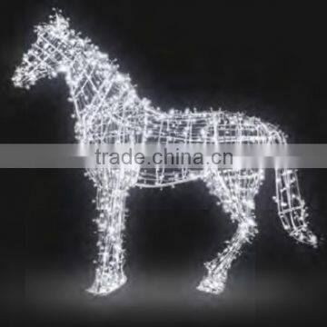 Christmas decoration big 3D horse motif light