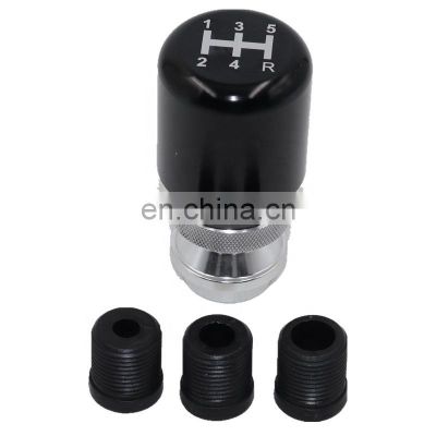 Car 5 Speed Aluminum Shift Knob Manual Gear Stick Shifter Adapter Auto For Universal