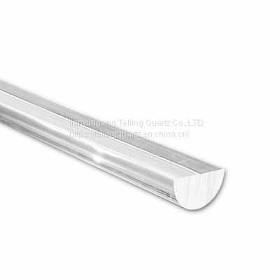 Factory Sell half round quartz rod