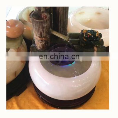 Onyx marble indoor Led light fountain