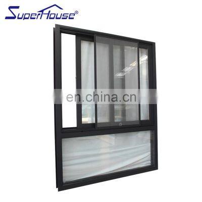 Superhouse Latest Sliding Window Design AS2047 Certified Hot Sale Aluminum Frame Sliding Window With a Fixed Window