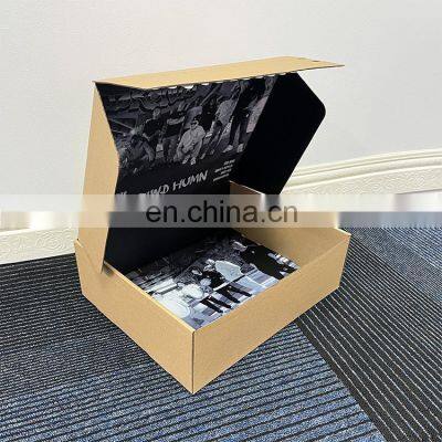 Custom Logo Eco Friendly Postal Cardboard Paper Self Tear Corrugated Shipping Mailer Box Zipper Packaging Box photo-4