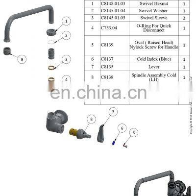 Pantry Faucet With Single Hole Base Wall Mount Swing Nozzle Length 6