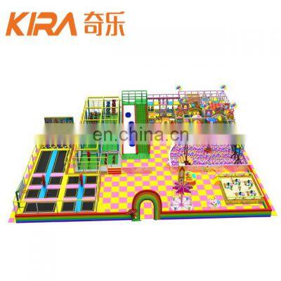 Indoor Playground Equipment Fun Soft Play Playground With Candy Theme For Sale