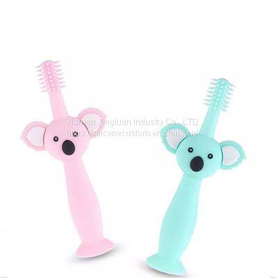 Wholesale Soft Silicone Training Toothbrush Silicone Koala Teether Baby Care Teething Brush photo-2
