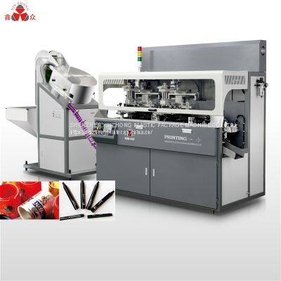 SZD-107A2-1 Multicolor round plastic metal cap perfume glass bottle silk screen printing and hot stamping machine