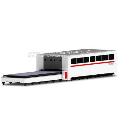 CC-A Series 3000w Full Enclosed Protective Cover Double platform fiber laser cutting machine
