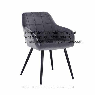 Dining Furniture Modern Elegant Dining Chairs Nordic Colourful Dining Chair With Metal Legs Velvet Dining Chairs photo-3