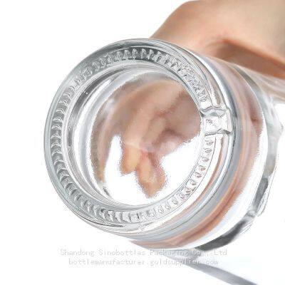 750 ML 620g Customized Round Shape Super Flint Glass Bottle for Vodka Gold Supplier SinoBottles Packaging photo-3