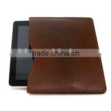 supply newest style leather case for ipad2 and soft calf leather case for Ipad3