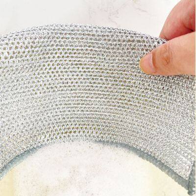 Silver Wire Rags Magic Kitchen Dish Pot Washing Dishcloth Cleaning Cloth Home Wires Rags photo-3