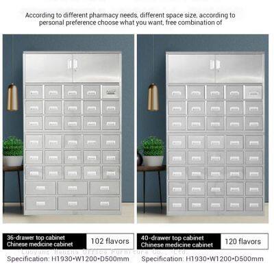 Cabinet de médecine traditionnelle chinoise professionnelle – Unité d'approvisionnement et de stockage d'herbes de qualité hospitalière avec conception multi-grille pour la Malaisie photo-2