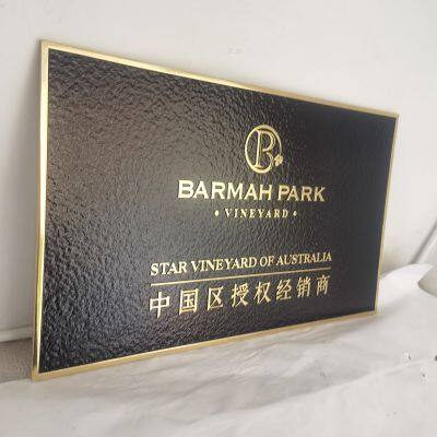 Bronze Plate High-gloss Copper Corrosion Company Entrance. Customized Copper Plate Size for Copper Plate Production.