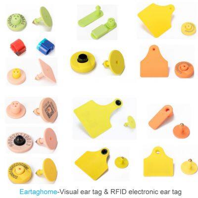 Ultra Button Round Shape Yellow Cattle Tags 30mm TPU NFC RFID Ear Tag for Goat/sleep photo-5