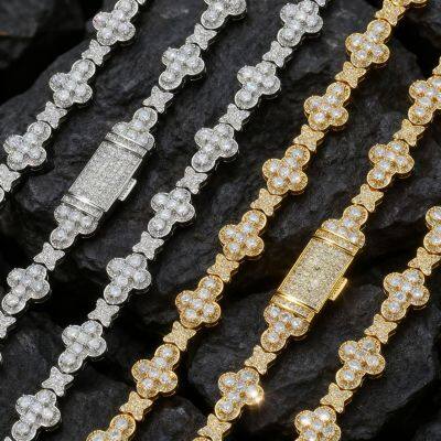 Unisex Hip-hop Bracelet, a Cross Set With Zircon - Fashionable, Personalized and Niche Jewelry photo-3