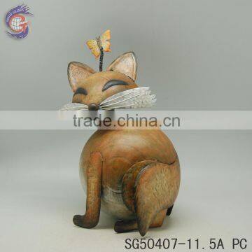 wholesale garden art decoration of metal craft fox