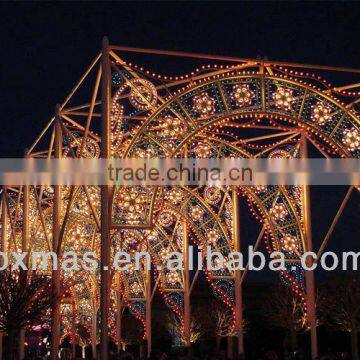 Christmas lights decorated arch festival decoration