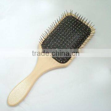 Guangdong Wooden Hair Brush Wholesale , Metal Pins Paddle Brush