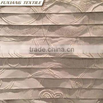 100% Polyester Micro-velvet Geometric Embroidered Window Curtain Fabric photo-3