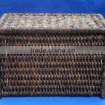 Maize Storage Basket With Cut Out Handles Except Wastebasket,set of 6,handicraft,large Storage Box photo-3