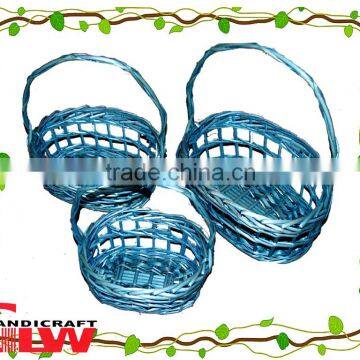 Easter Basket Wholesale,valentine's Day Basket,valentine Gift Basket,set of 3 Split Willow & Wood Chip Basket photo-2
