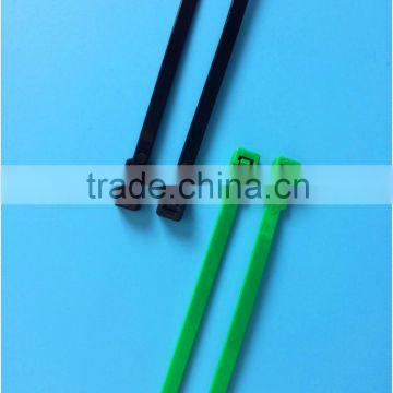 black and white color releasable cable tie