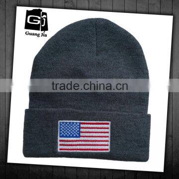 Design your own custom fashion mens knit winter hat