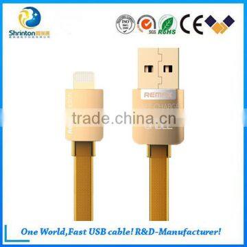 Remax TPE copper core 2.1A 100cm data and charge gold kingkong micro usb cable