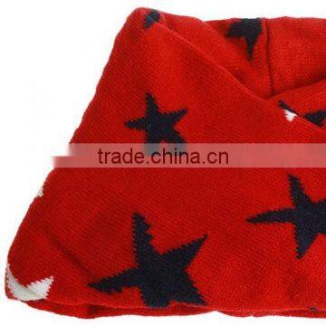 Colorful Star Pattern Acrylic Knitted Baby Winter Scarf photo-4