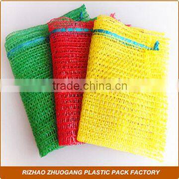 agricultural onion plastic bags yellow color knitted mesh Raschel Bag