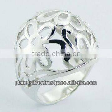 Open Daisies Ajoure 925 Sterling Silver Flower Designer Ring